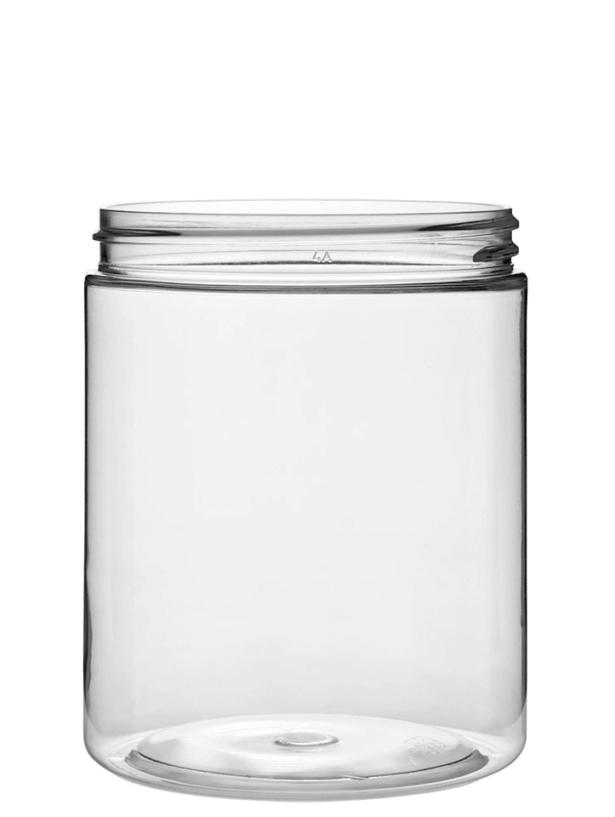 Cylindrical jar 300ml 70CT PET clear brickpack